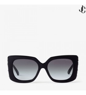 Delphie Dubh Féileacán Fráma Sunglasses
