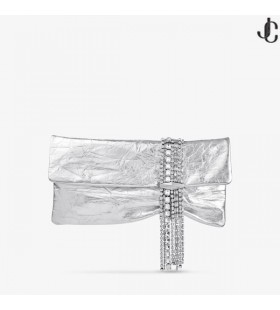 Zandra Airgid Gheobhaidh Dream Eile Miotalach Leathar Clutch Mála