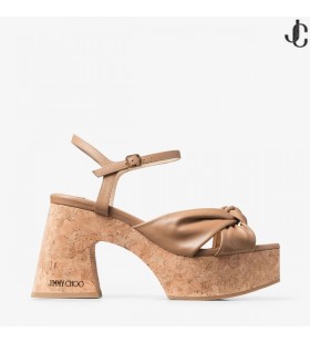 Heloise Ding 95 Brioscaí Nappa Leathair Ardán Sandals