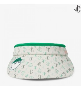 Jimmy Choo / Malbon 2.0 Monogram Visor Monogram Embroidered Jacquard Visor