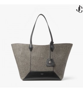 Diamond Tote/M Dubh Herringbone Fabraic Tote Bag