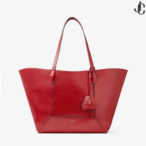 Diamante Rosso Rubino Pelle Di Vitello Tote Bag