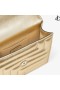 Oro Viale Metallizzato Pelle Nappa Borsa con la Luce d'Oro JC Emblema AVENUE QUAD Autunno 2022 collezione