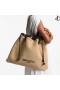 Drawstring Tote L Molle Naturale di Rafia Tote con superficie Liscia in Pelle di Vitello con Logo Jimmy Choo