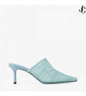 Lotta Mulo 65 Teal Tulle Muli