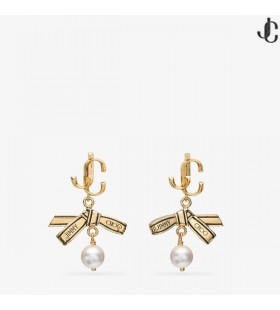 Nastro Orecchino Di Perla Oro Metallo Nastro Orecchino Di Perla