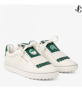 Jimmy Choo/ Malbon 2.0 Diamond M Latte in Pelle e Malbon Verde Formatori con Staccabile Kiltie