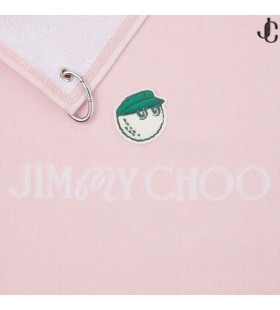 Jimmy Choo / Malbon 2.0 Asciugamano Malbon Rosa Ricamato Asciugamano Di Cotone