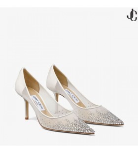 Maglia bianca a Punta-Toe con Dégradé Cristalli AMORE 65 Collezione di abiti da Sposa