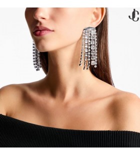 Zandra Orecchini In Argento Con Finitura Cristallo Orecchini