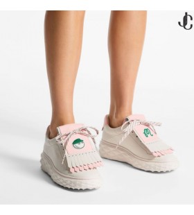 Jimmy Choo/ Malbon 2.0 Diamond F Latte in Pelle e Malbon Rosa Formatori con Staccabile Kiltie