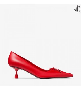 Scarlett 50 Postbox Red Nappa Leather Pumps