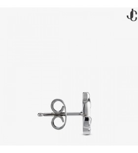 Argento-Finitura in Metallo JC Mini Orecchini JC Mini Borchie della Collezione di Gioielli