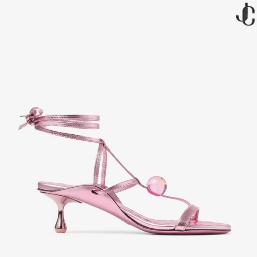 Zyra50ローズヴィンテージの金属皮革草履く