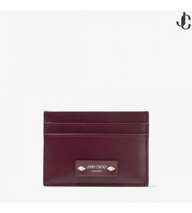 Umikaガーネット/アンティークシルバーの子牛革SLG