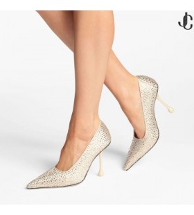 イクシア地区95黄色バターミルクサテンRhinestonesポンプにお