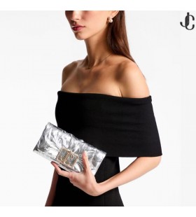 価値観を自然に身に付け財布チェーン銀ヴィンテージの金属の革ミニバッグ