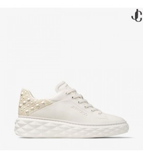 ダイヤモンドMaxi/F IIラテの型押しレザートレーナー