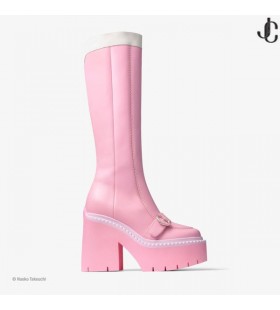 セーラーちびムーンブーツ120ピンク色の革のブーツ