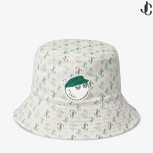 Jimmy Choo / Malbon 2.0 Monogram Bøtte Lue Brodert Monogram Jacquard Bøtte Lue