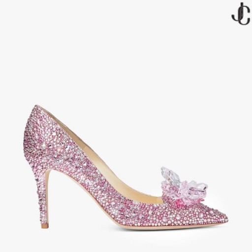 Rose Blanding Crystal Dekket Spisse Toe Pumps ANNET Pre Falle 19