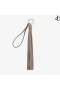 Tassle Keyring Charm Taupe Calf Leather Tassel Bag Charm