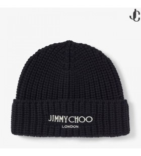 YUKI Svart Cashwool Strikke Lue Vinter Kapsel