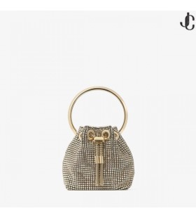 Micro Bon Bon Champagne I Krystall Mesh Mini Veske