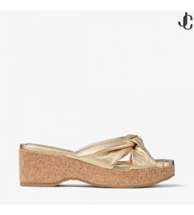 Avenue Kile 50 Gull Metallic Nappa Kile Muldyr