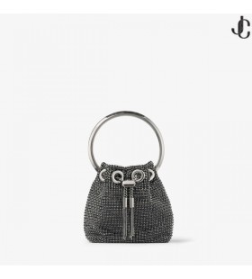 Micro Bon Bon Svart Krystall Mesh Mini Veske