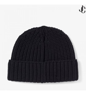 YUKI Svart Cashwool Strikke Lue Vinter Kapsel