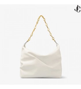 DIAMANT MYK HOBO/S Latte Myk Kalv Skinn Hobo Bag med Kjede Stropp Våren 2023 samling