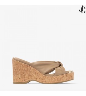 AVENUE KILE 110 Kjeks Nappa Skinn Wedge Muldyr Sommer Kolleksjon