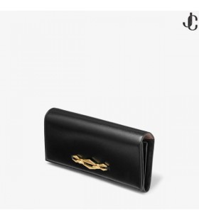 Martina Svart Skinn Lommebok i Skinn SLG