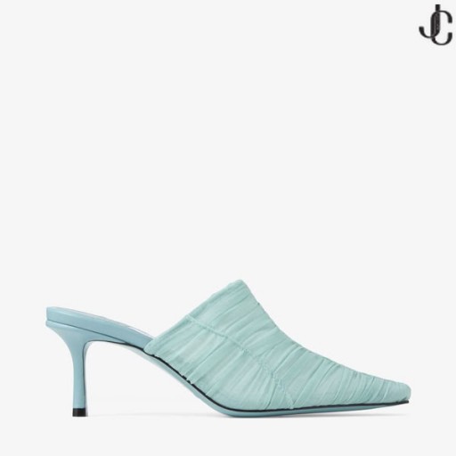 Japonki Lotta Mule 65 Z Tiulu kolor Turkusowy