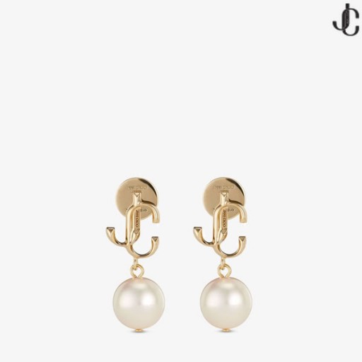 Pozłacane Metalowe Kolczyki JC z Pereł DANIEL Pearl Studs Jewellery Collection