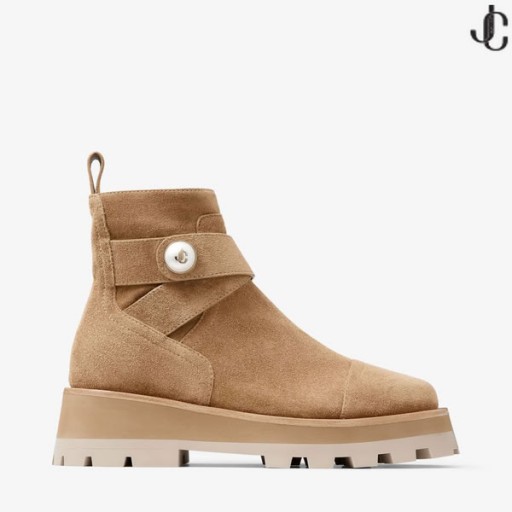 Zamszowe buty z rattanu na płaskiej podeszwie Meena