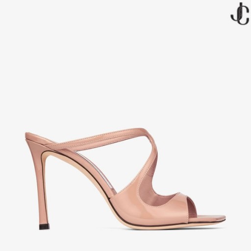 Baletowe Różowe Мюли Z lakierowanej skóry ANISE 95 Wiosenna kolekcja 2022 roku