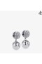 Kolczyki z Podwójnym Zakresem Z Kryształu Ze Srebrnym wykończeniem