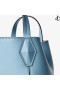Diamentowa torba-тоут/XS Zakurzone-Niebieska Skórzana Mini-torba-тоут