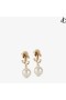 Pozłacane Metalowe Kolczyki JC z Pereł DANIEL Pearl Studs Jewellery Collection