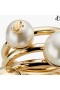 Metalowy pierścień z złotym wykończeniem i pereł JC Multi Pearl Ring Biżuteria Collection