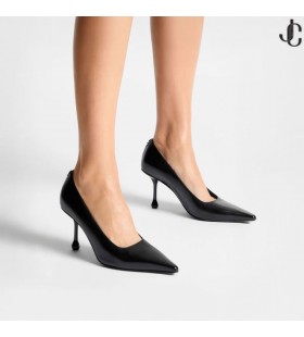 Czółenka Ixia 80 z Czarnej skóry Nappa