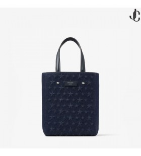 Torba-тоут z Denimu Lenny Dark Denim/Z Srebrnym Tłoczone US