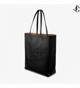 Lenny N/S L-MBlack/Gunmetal Leather Tote Bag