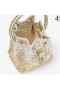 BON BON Gold Satin Bag with Crystals