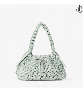 Rca S-Lumina Verde Satin Țesute Sac De Umăr