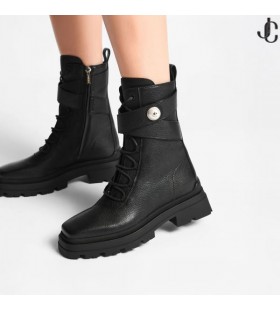 Noemi 45 Negru Din Piele Glezna Cizme