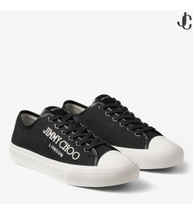 Palma/M Negru si cafea cu Lapte Canvas Low Top Trainers cu Logo-ul Brodate