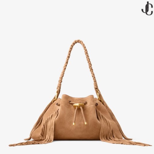 Cinch M Karamel Semiš Taška Cez Rameno So Strapcami